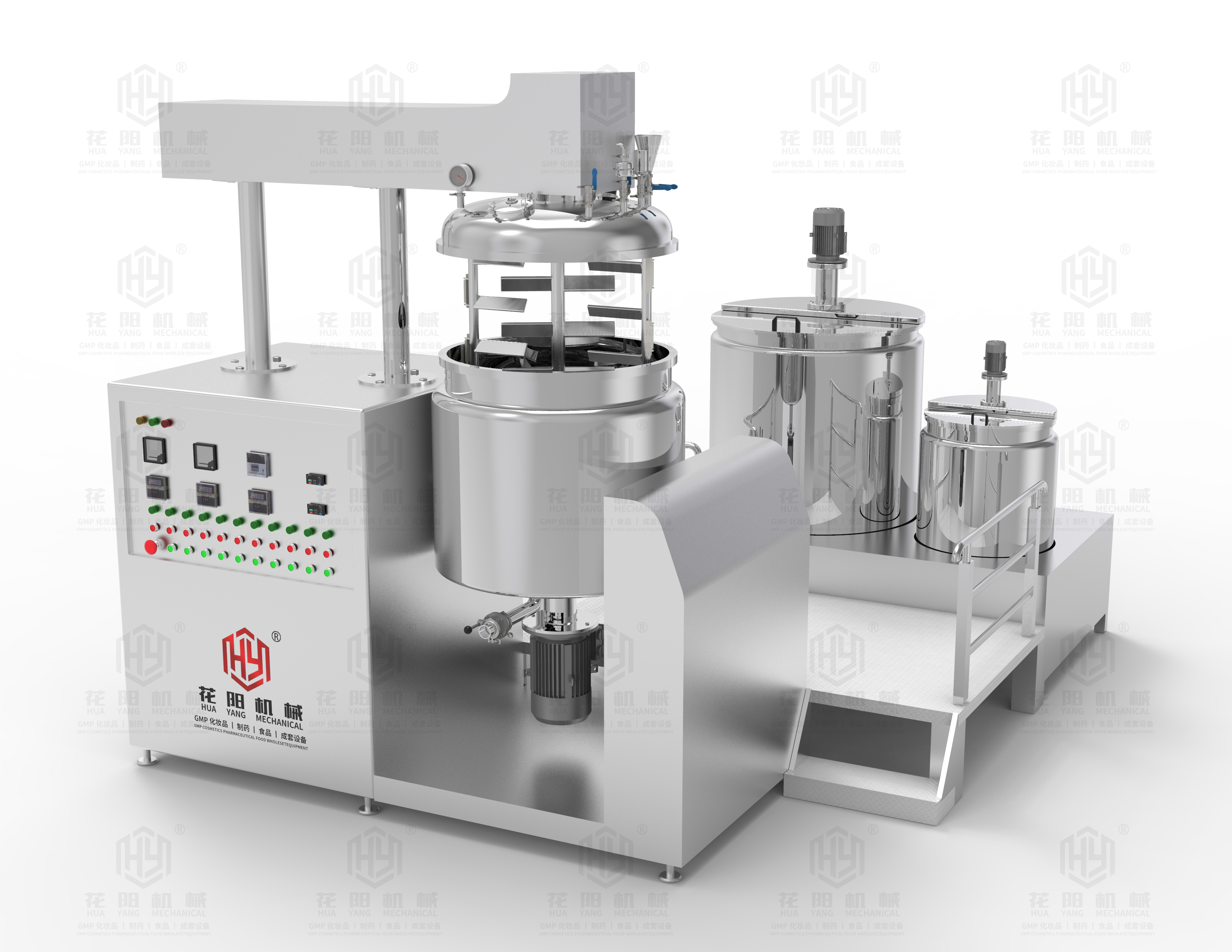 Olla emulsionante homogeneizadora de vacío de elevación HYB-200L